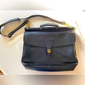 Jack Georges’ Attache Briefcase Black Leather Work Bag